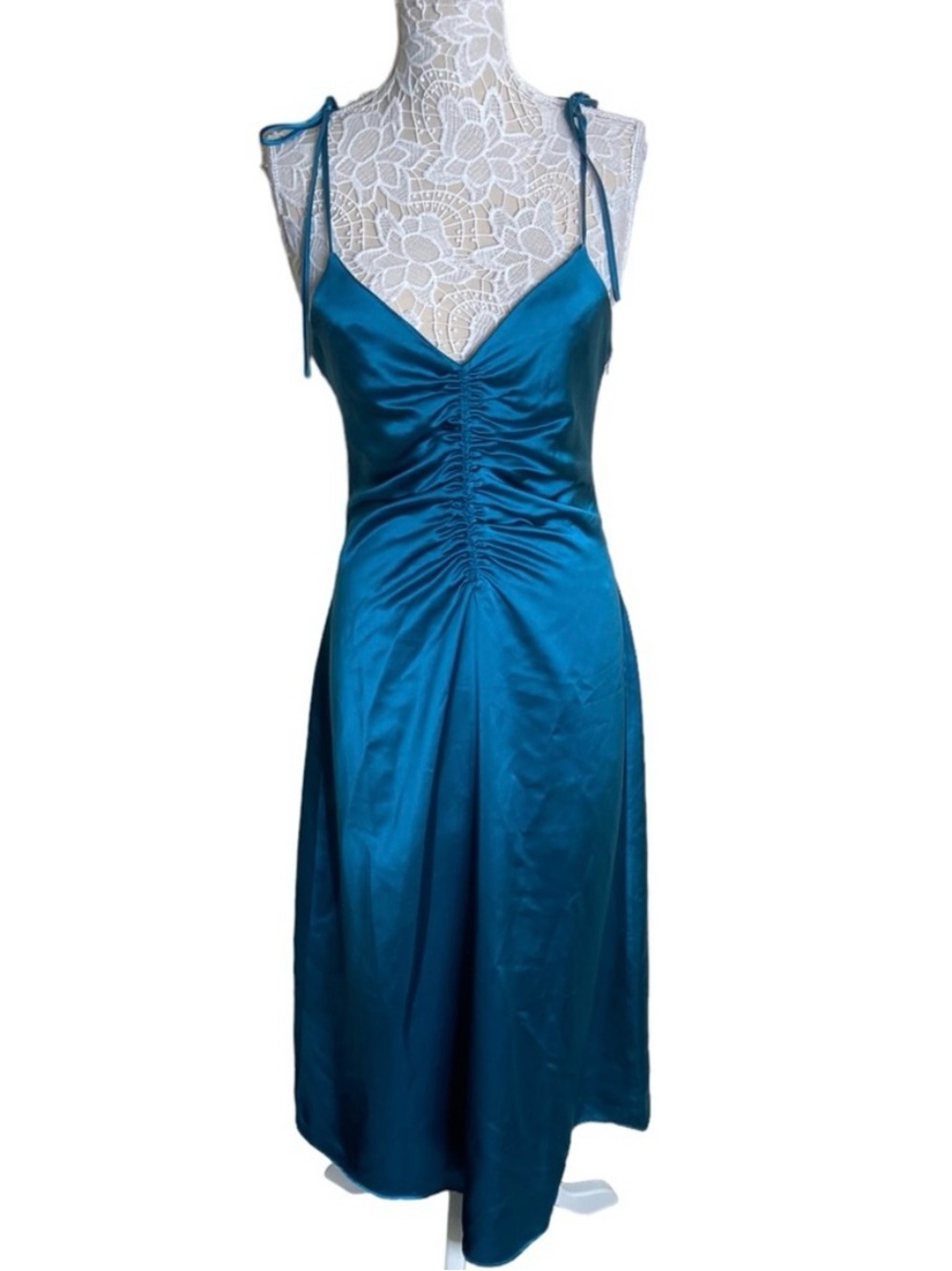 Jason Wu Dress Satin Silk Open Back Midi Dress Women’s size Medium NEW